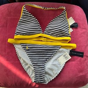 Ralph Lauren. New with tags striped Bikini bathing suit